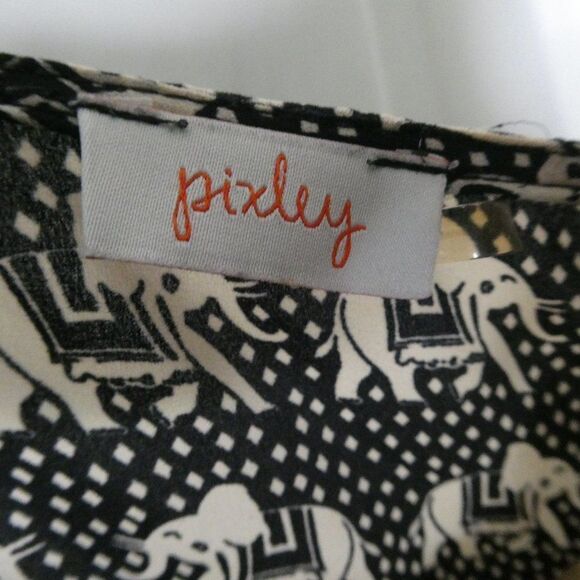 Pixley Stitch Fix Elephant 3/4 Sleeve Blouse Top L - Picture 6 of 10